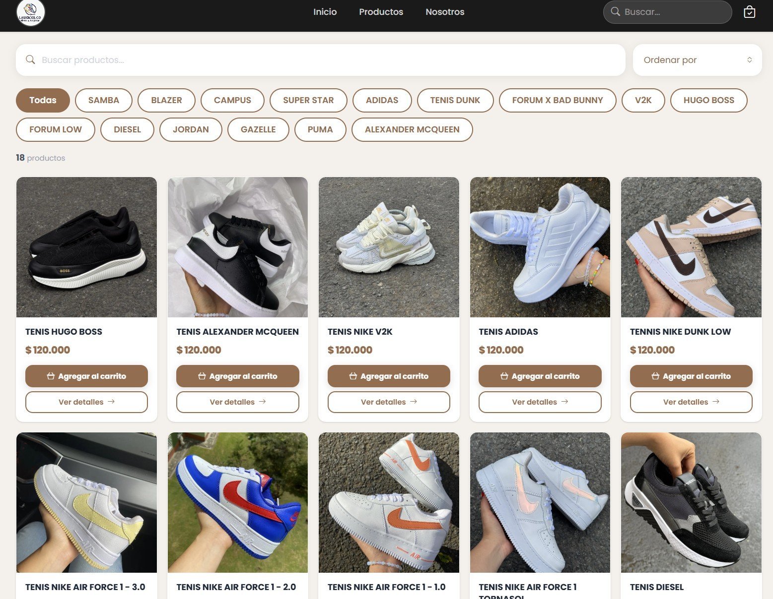 Tienda de calzado catálogo digital Treggio